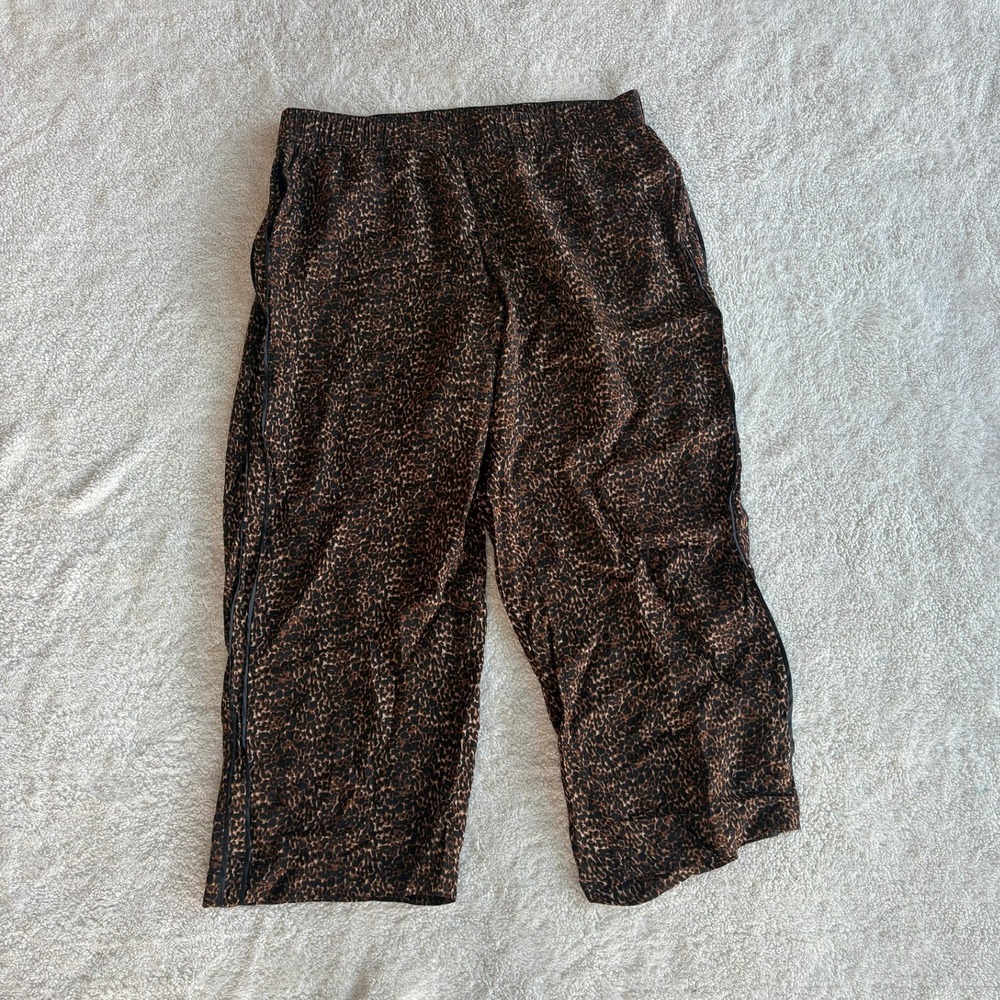 Wide Leg Pull-On Pants Delicate Leopard Women's 2X